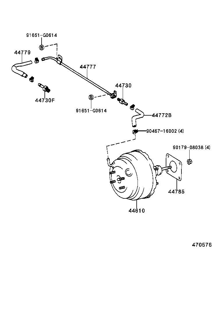 44779-34010 HOSE, UNION TO CONNECTOR product image