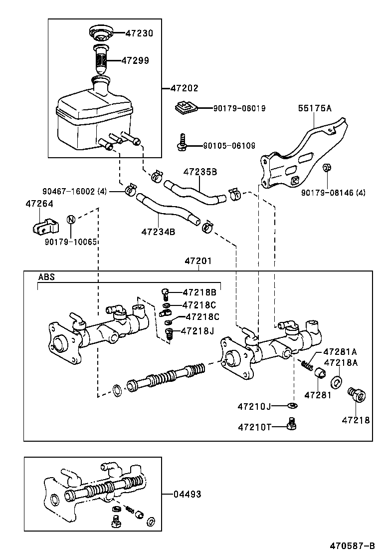 04493-37042 CYLINDER KIT, BRAKE MASTER product image