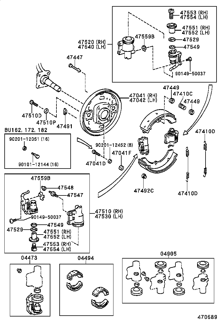 47041-36151 PLATE SUB-ASSY, BRAKE BACKING, FRONT RH product image