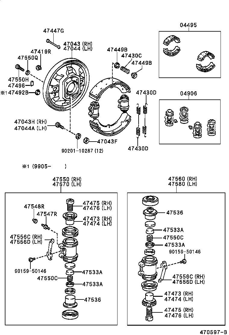 04474-36030 CYLINDER KIT, REAR WHEEL product image