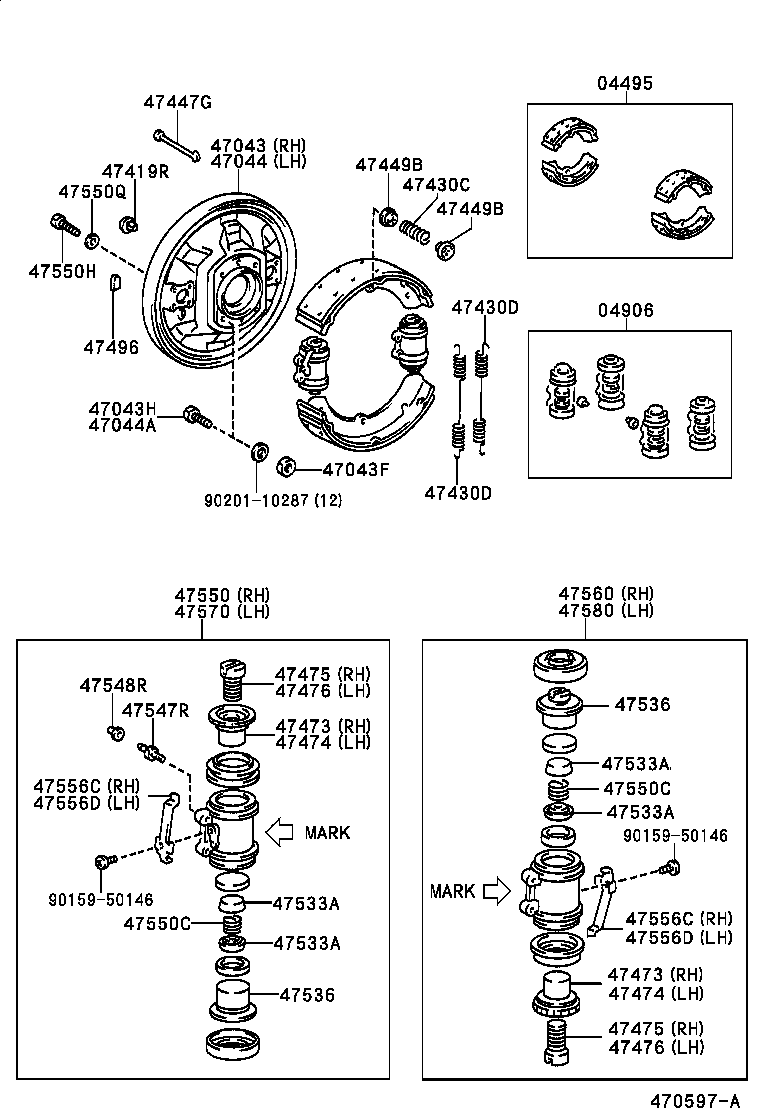04474-37010 CYLINDER KIT, REAR WHEEL product image