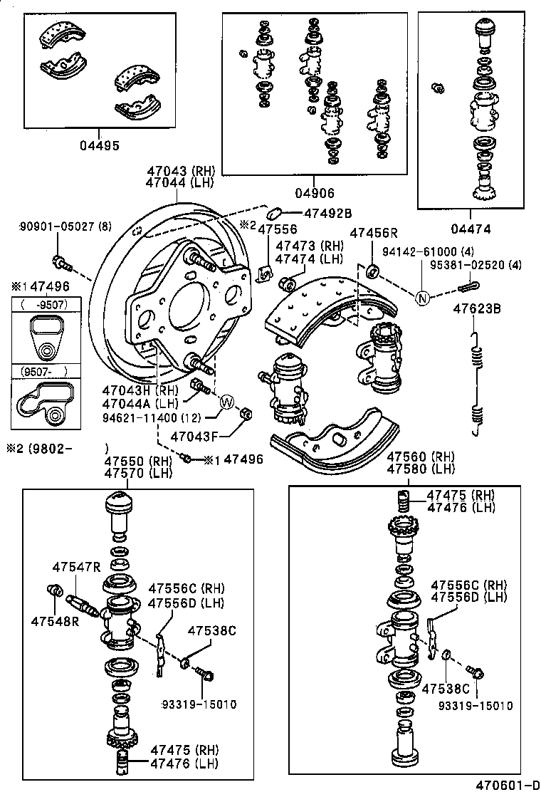 04474-36030 CYLINDER KIT, REAR WHEEL product image