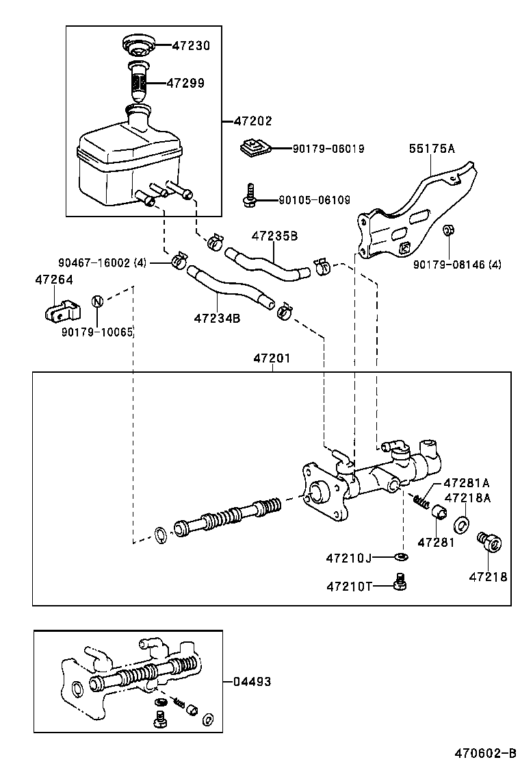 04493-37022 CYLINDER KIT, BRAKE MASTER product image