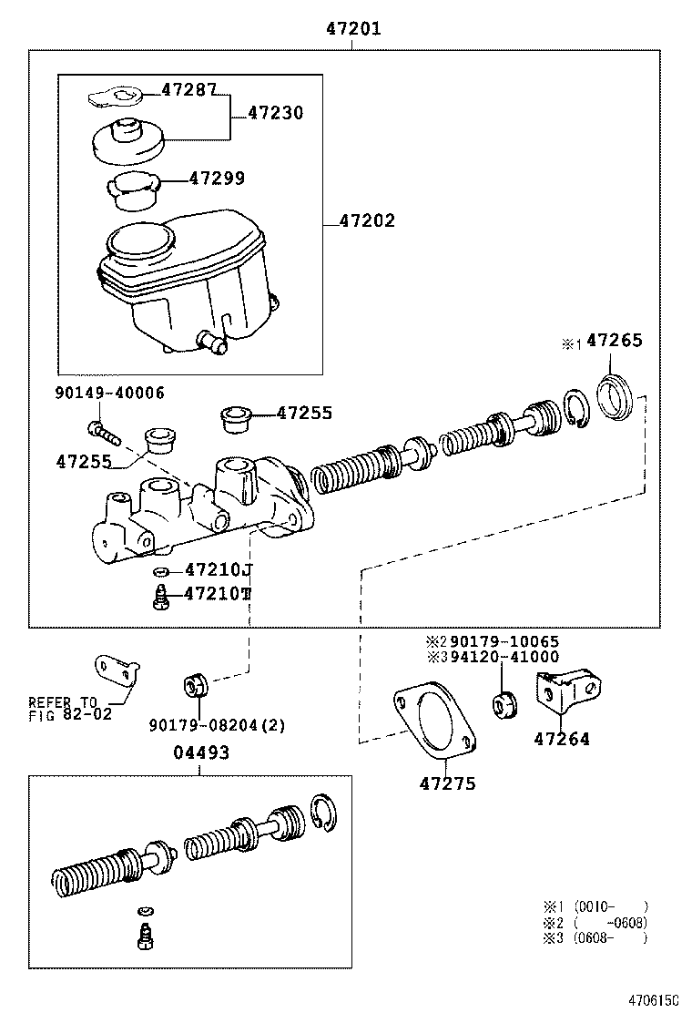 04493-0B040 CYLINDER KIT, BRAKE MASTER product image