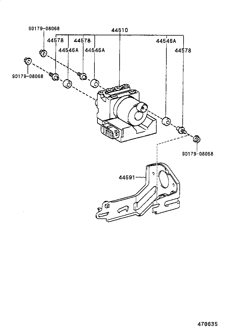 44551-08010 TUBE, BRAKE ACTUATOR, NO.1 product image