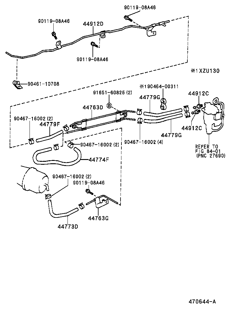 44764-37100 TUBE, VACUUM(FOR MAGNETIC VALVE TO RESERVOIR) product image