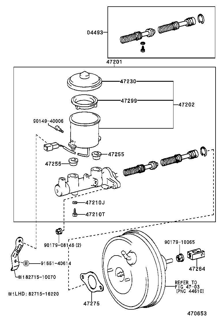 04493-10190 CYLINDER KIT, BRAKE MASTER product image