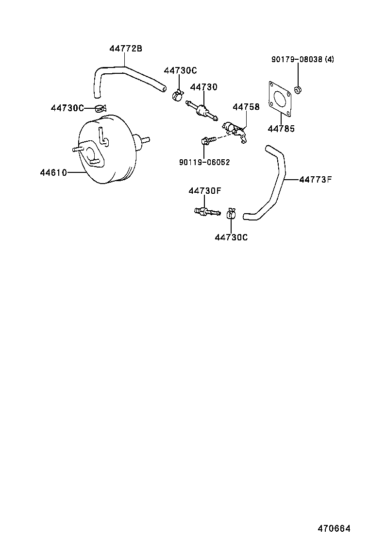 44610-10310 BOOSTER ASSY, BRAKE product image