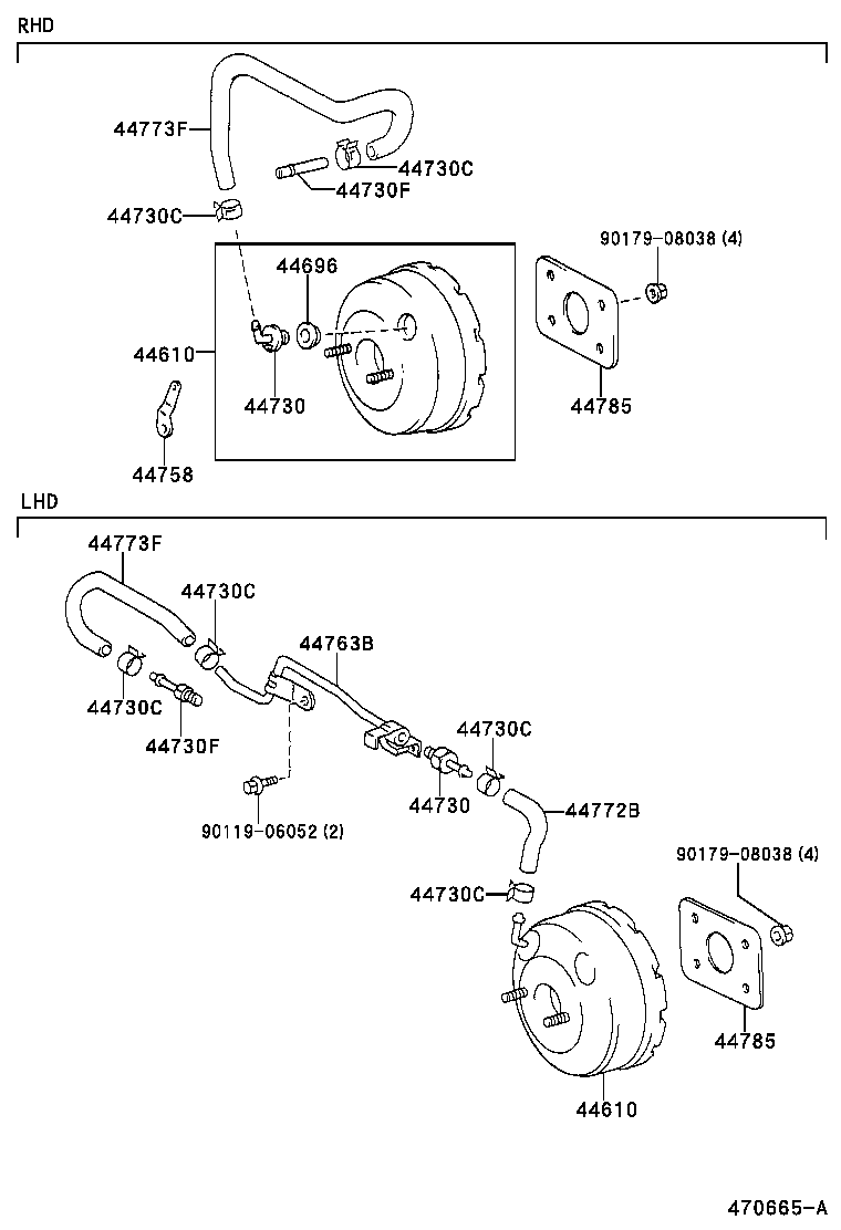 44580-22030 VALVE ASSY, VACUUM CHECK(FOR BRAKE) product image