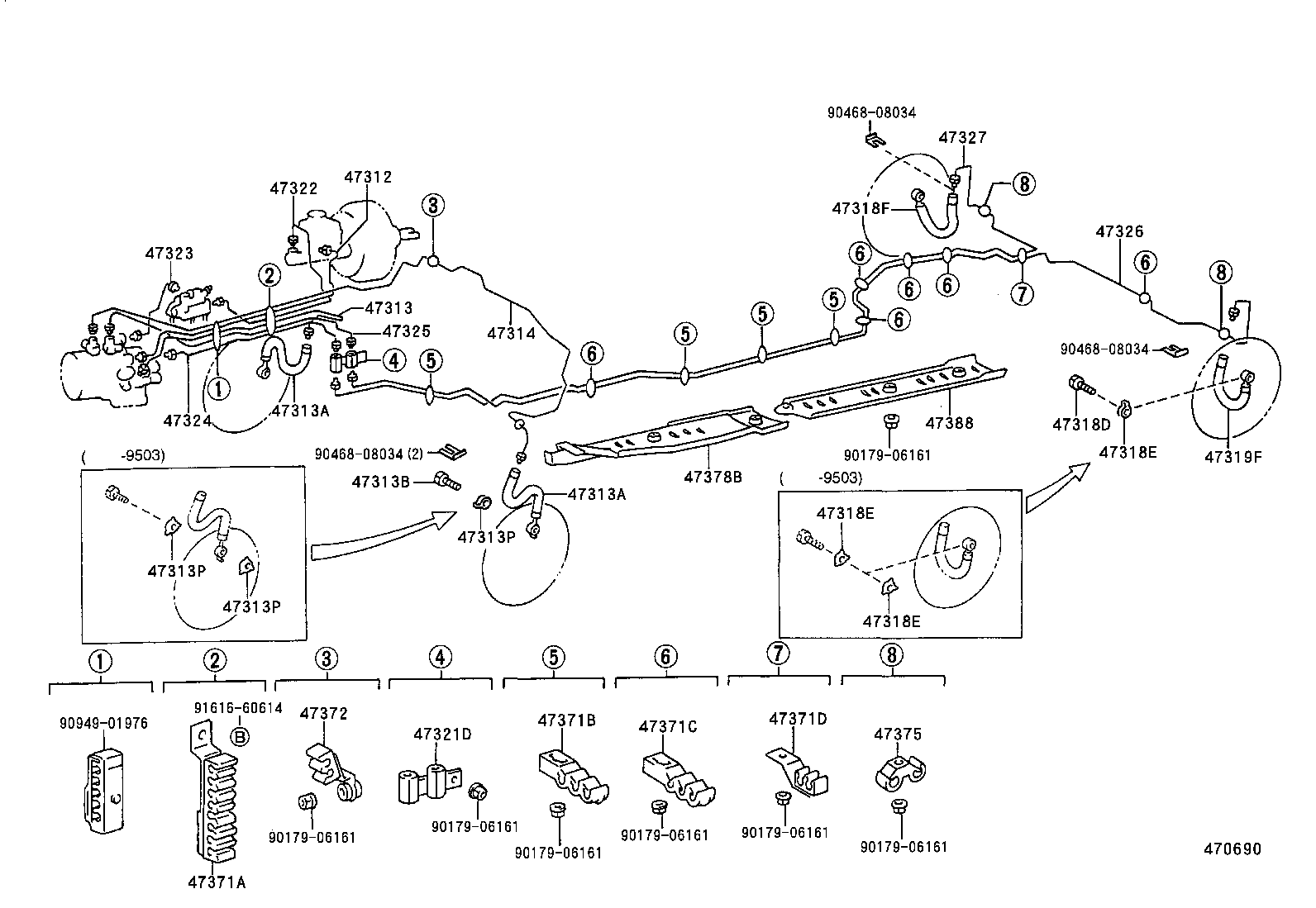 47378-50030 PROTECTOR, TUBE, UPPER product image