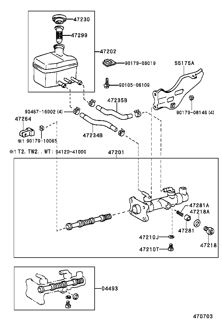 55175-37040 SUPPORT SUB-ASSY, BRAKE MASTER CYLINDER product image