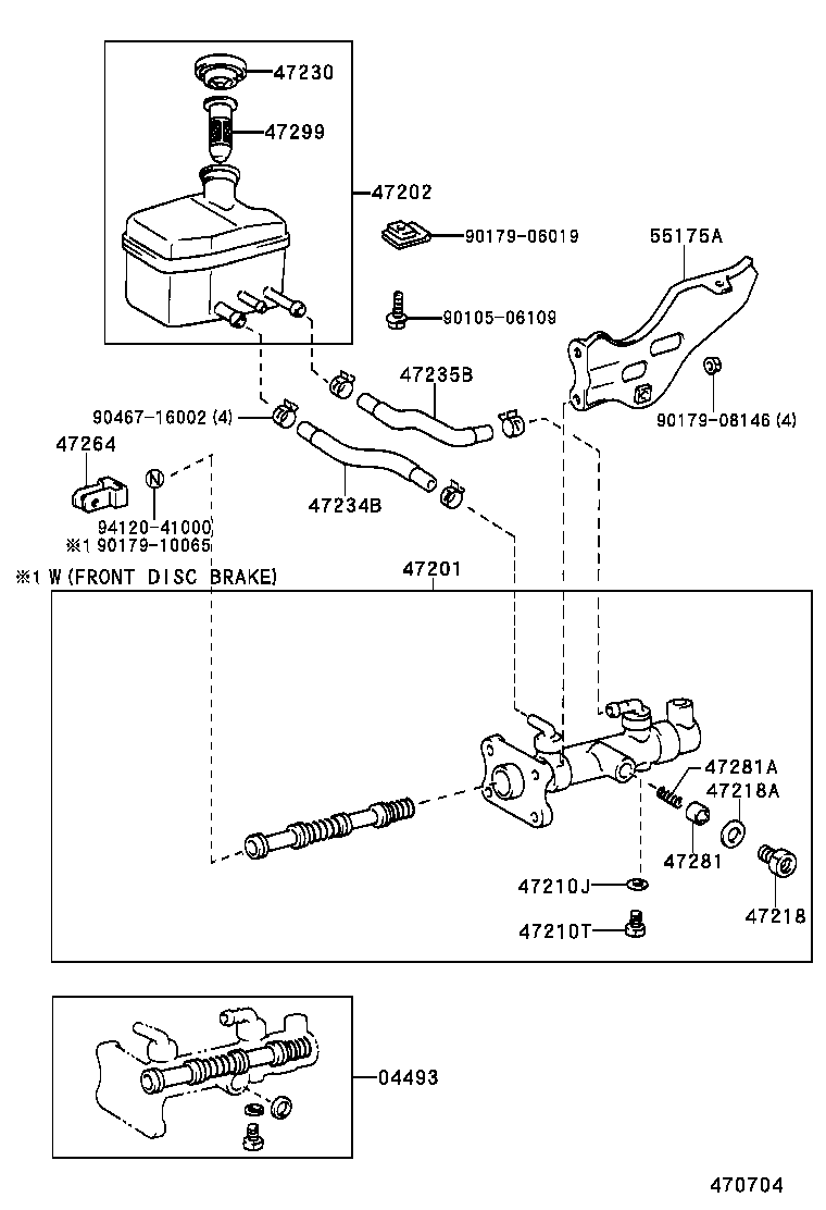 04493-25090 CYLINDER KIT, BRAKE MASTER product image