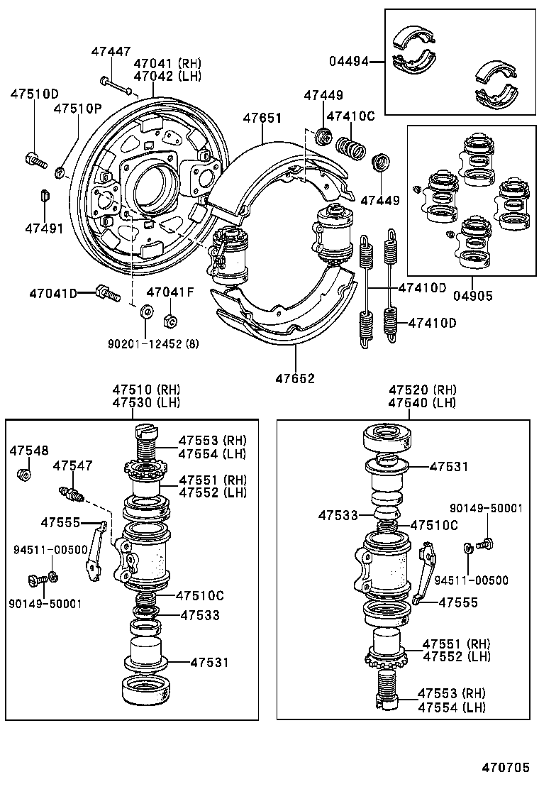 47041-25051 PLATE SUB-ASSY, BRAKE BACKING, FRONT RH product image