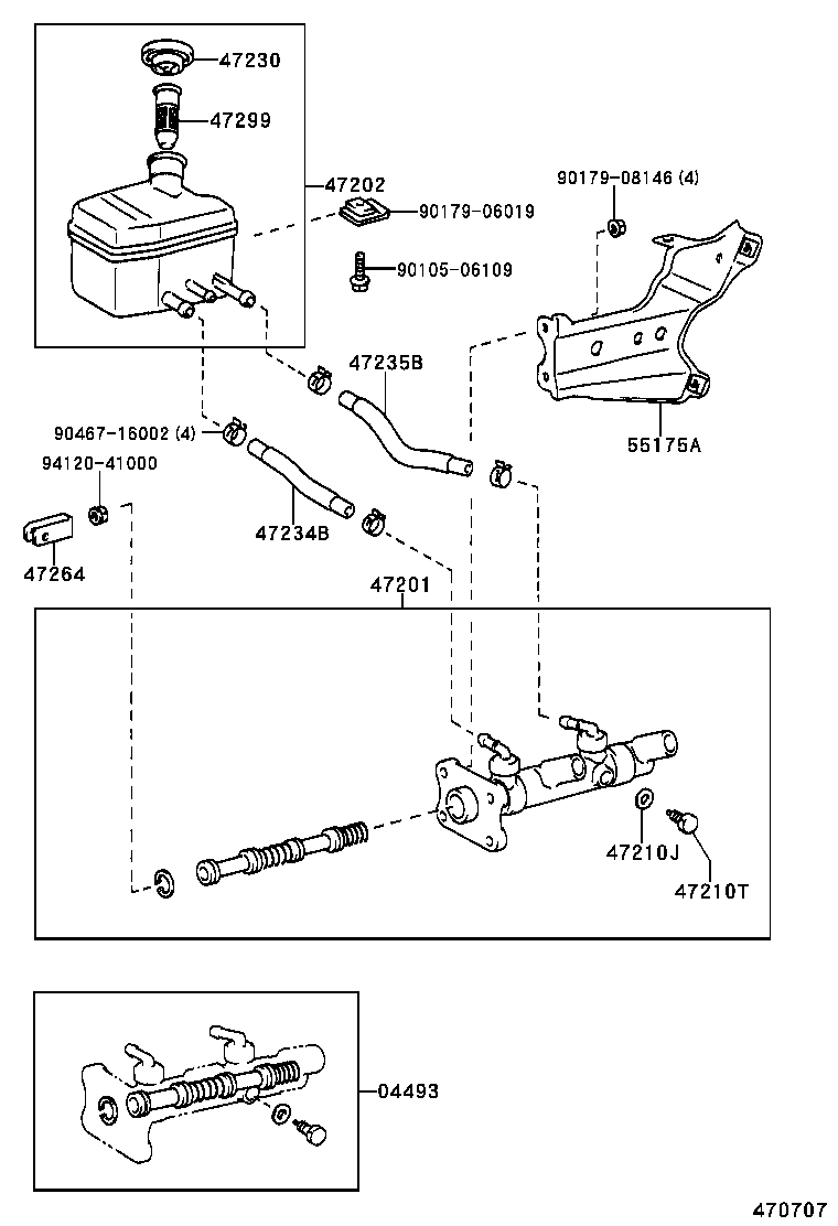 47230-37020 CAP ASSY, BRAKE MASTER CYLINDER RESERVOIR FILLER product image