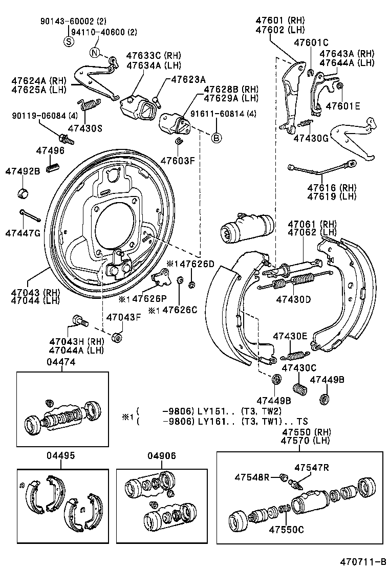 47550-25161 CYLINDER ASSY, REAR WHEEL BRAKE(FOR RH, FRONT OR UPPER) product image