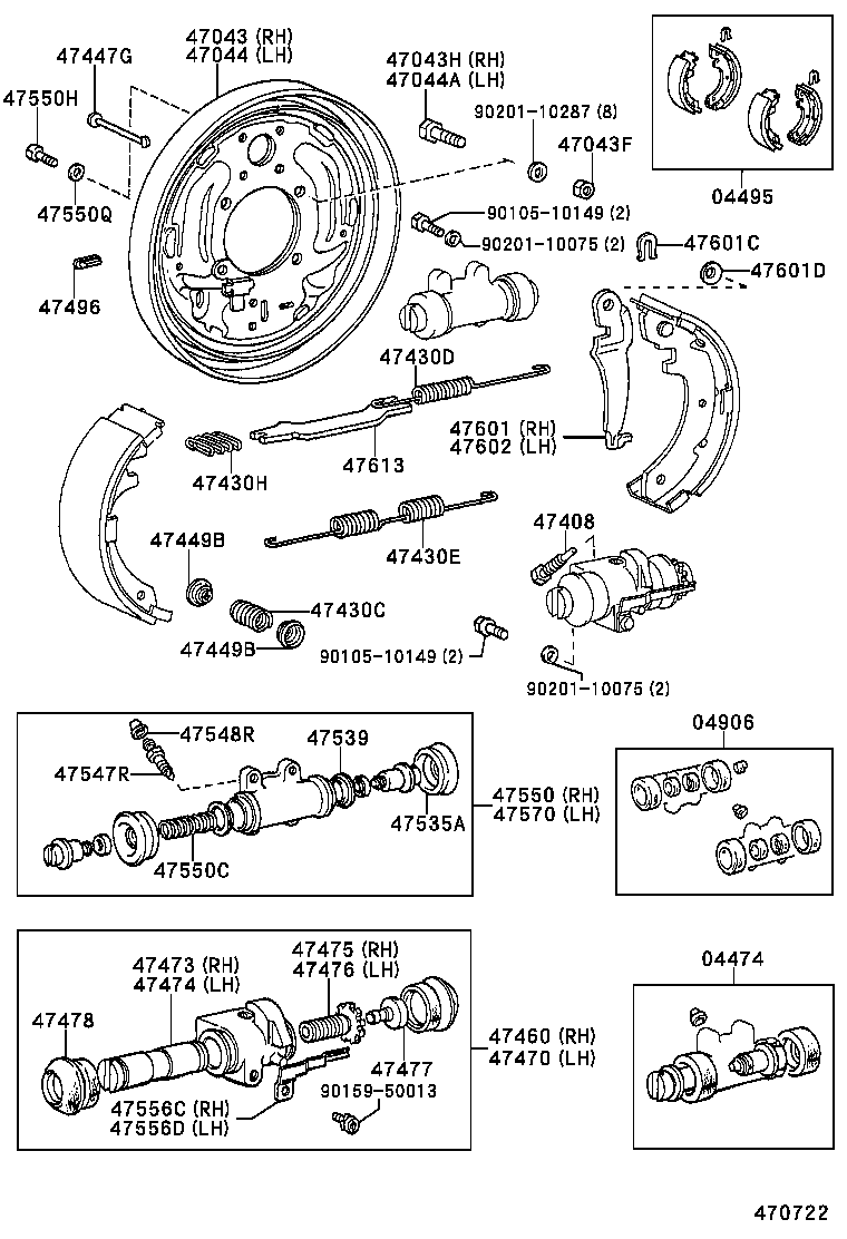 47550-25161 CYLINDER ASSY, REAR WHEEL BRAKE(FOR RH, FRONT OR UPPER) product image