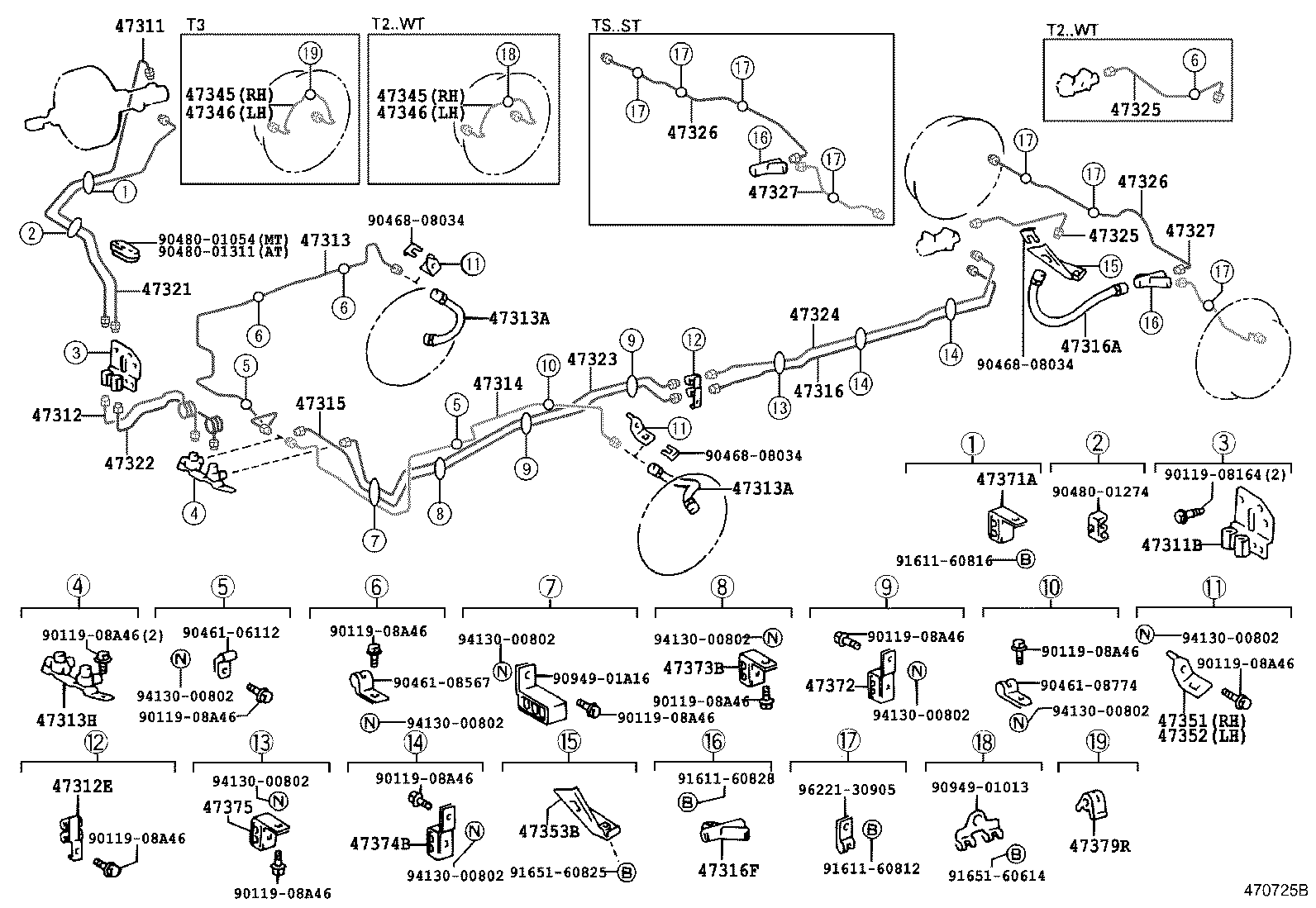 47190-25010 VALVE ASSY, PROPORTIONING & BY-PASS product image