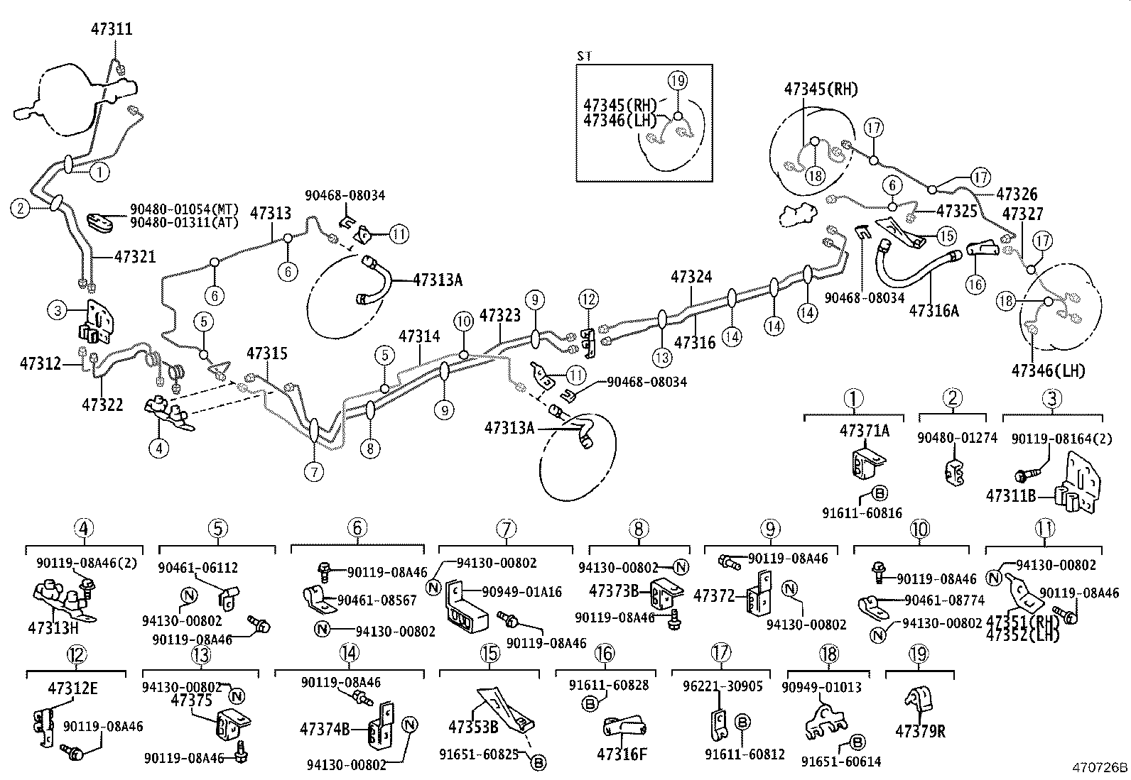 47190-25010 VALVE ASSY, PROPORTIONING & BY-PASS product image