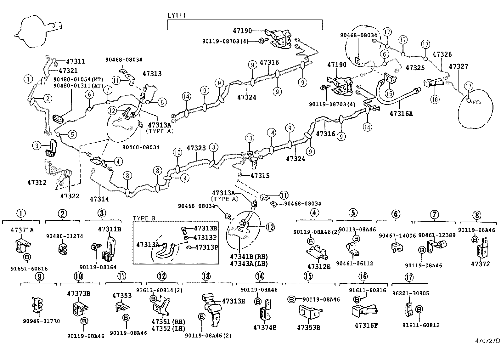 47190-25010 VALVE ASSY, PROPORTIONING & BY-PASS product image