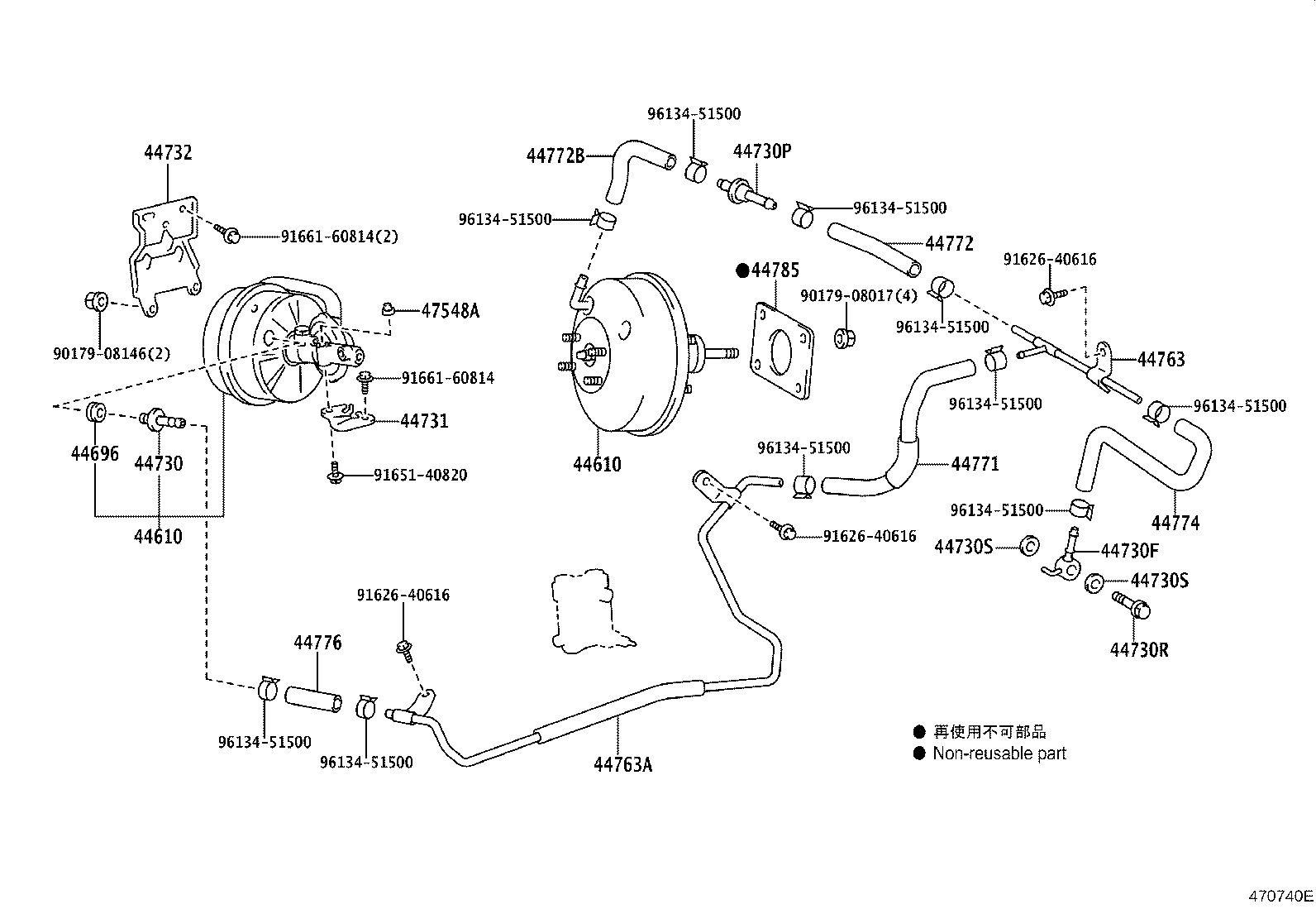 44610-43010 BOOSTER ASSY, BRAKE product image