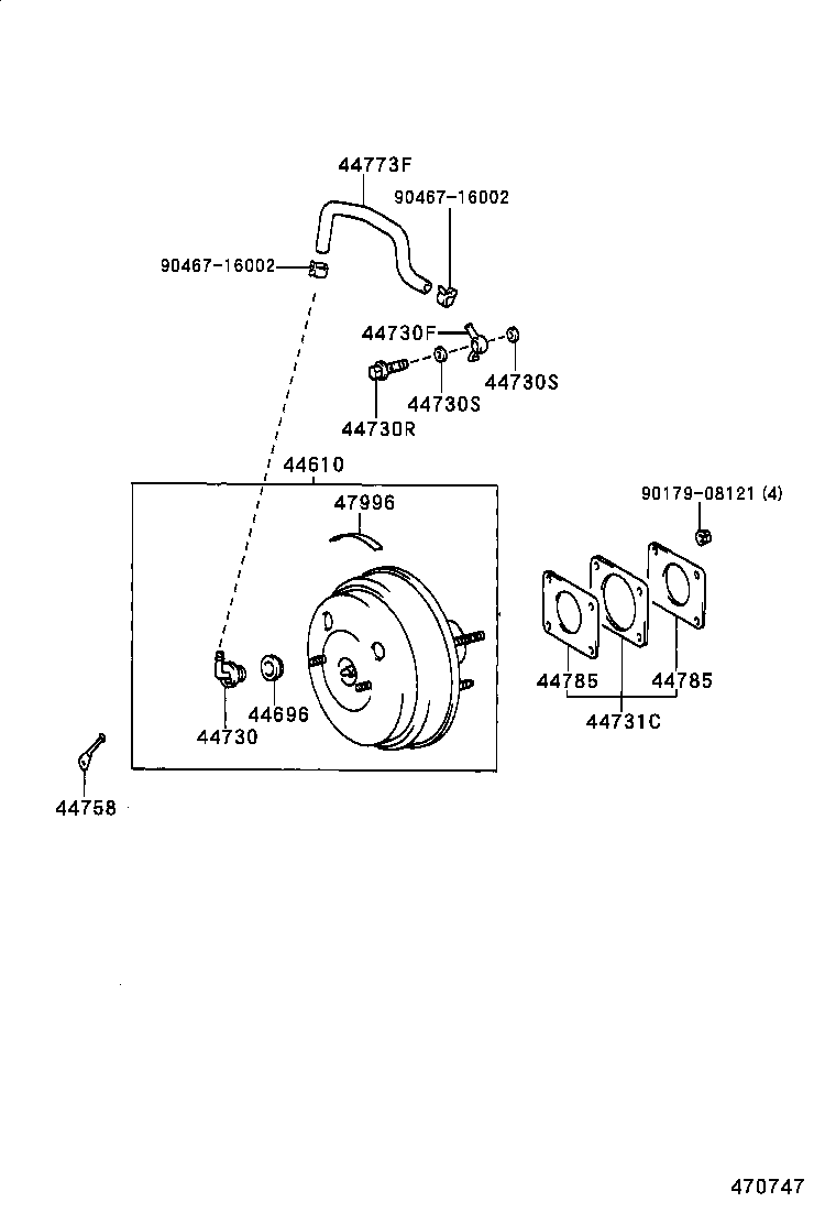 44610-50211 BOOSTER ASSY, BRAKE product image