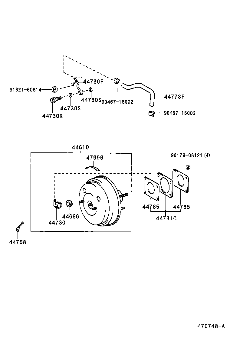 Toyota 44772-50040 HOSE, CHECK VALVE TO BRAKE BOOSTER