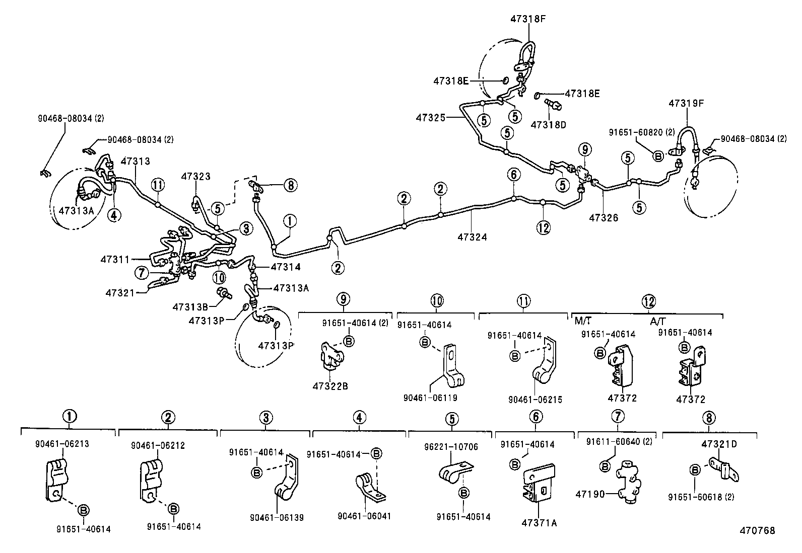 44545-42020 HOLDER, BRAKE ACTUATOR BOLT product image
