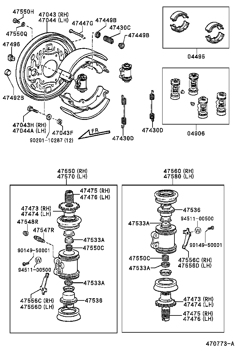 47550-25161 CYLINDER ASSY, REAR WHEEL BRAKE(FOR RH, FRONT OR UPPER) product image
