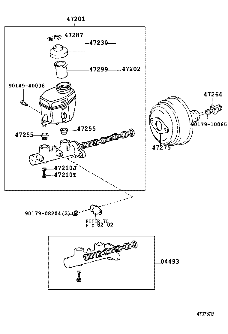 47201-04040 CYLINDER SUB-ASSY, BRAKE MASTER product image