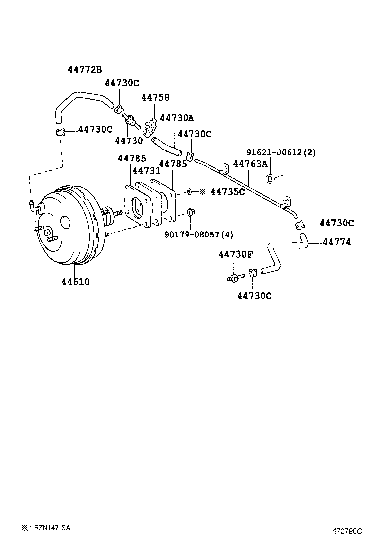 44785-04010 GASKET, BRAKE BOOSTER product image
