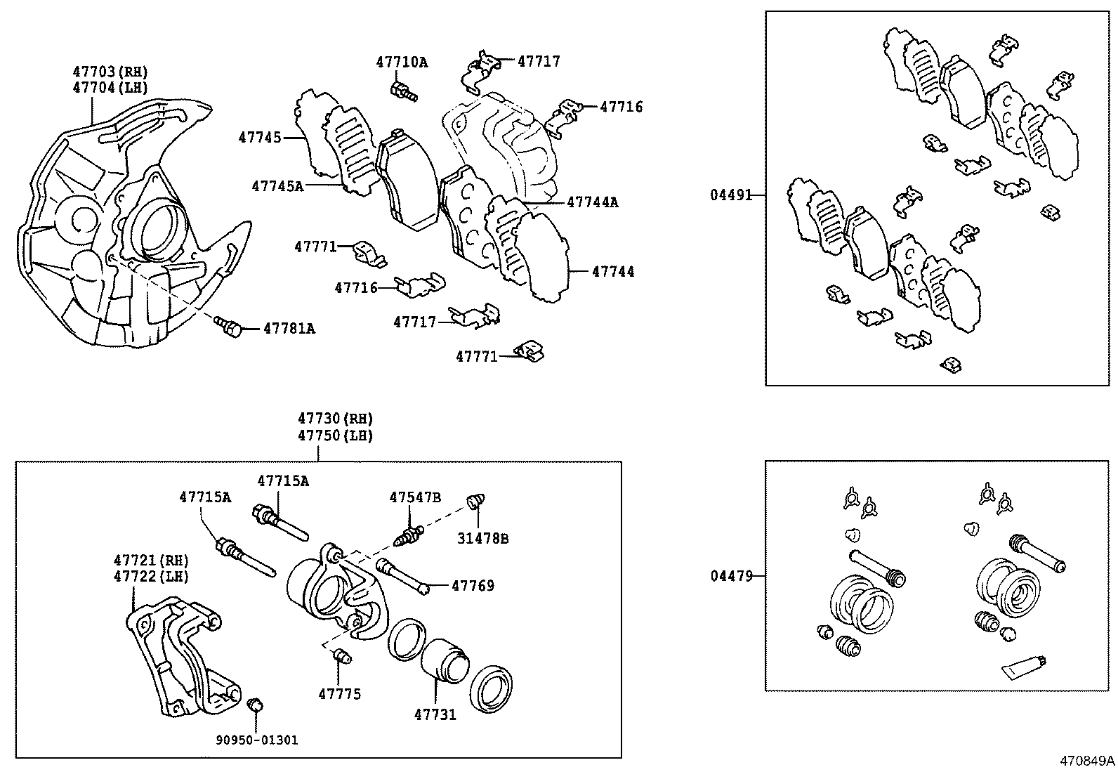 Toyota 04945-35030 SHIM KIT, ANTI SQUEAL, FRONT