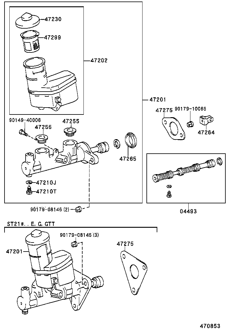 47220-21010 RESERVOIR SUB-ASSY, BRAKE MASTER CYLINDER product image