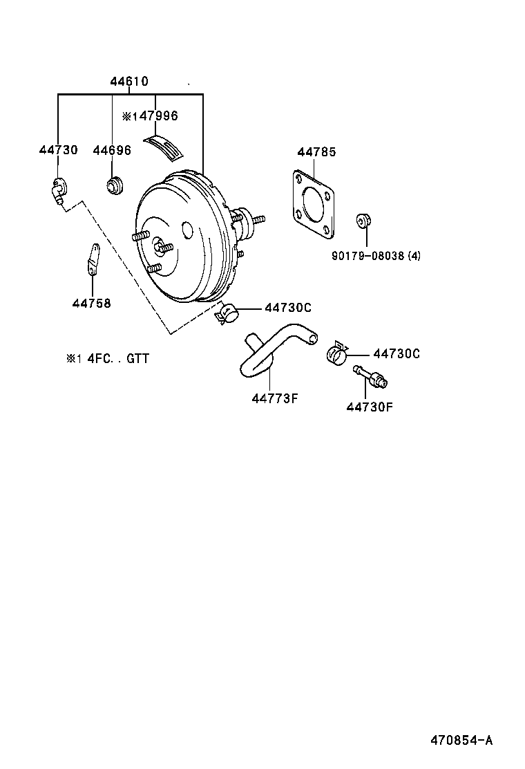 44610-21050 BOOSTER ASSY, BRAKE product image