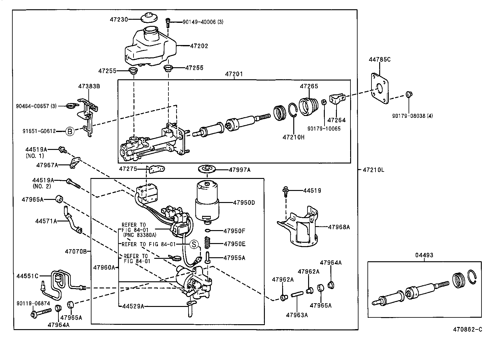 Toyota 44571-42010 HOSE, BRAKE ACTUATOR, NO.1