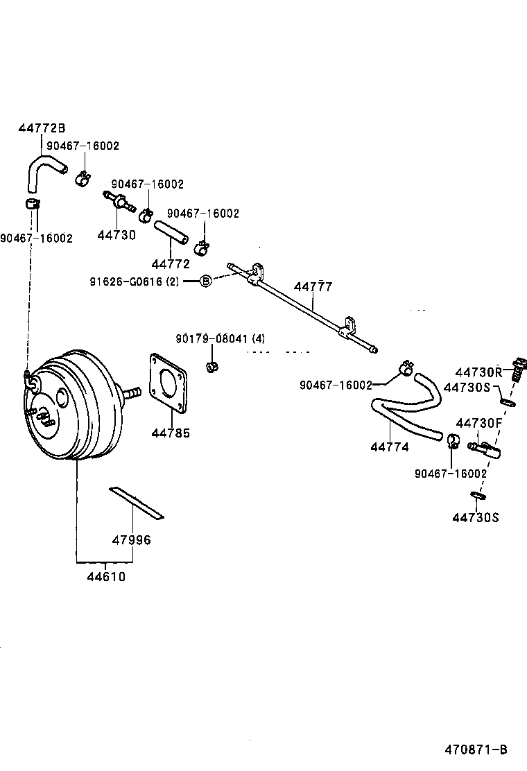 44774-30100 HOSE, UNION TO CONNECTOR TUBE product image