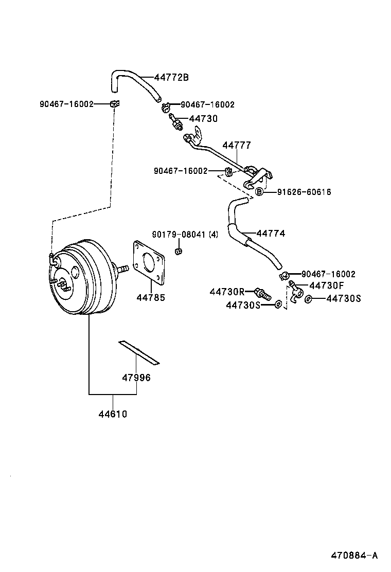 44774-30100 HOSE, UNION TO CONNECTOR TUBE product image