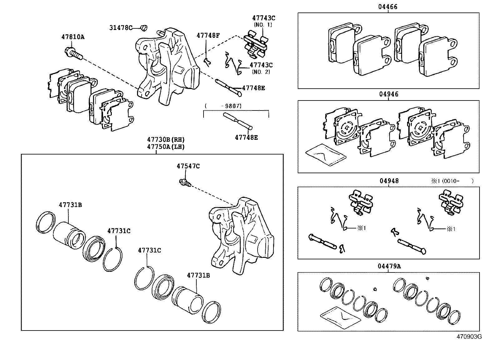 Toyota 04466-30160 PAD KIT, DISC BRAKE, REAR