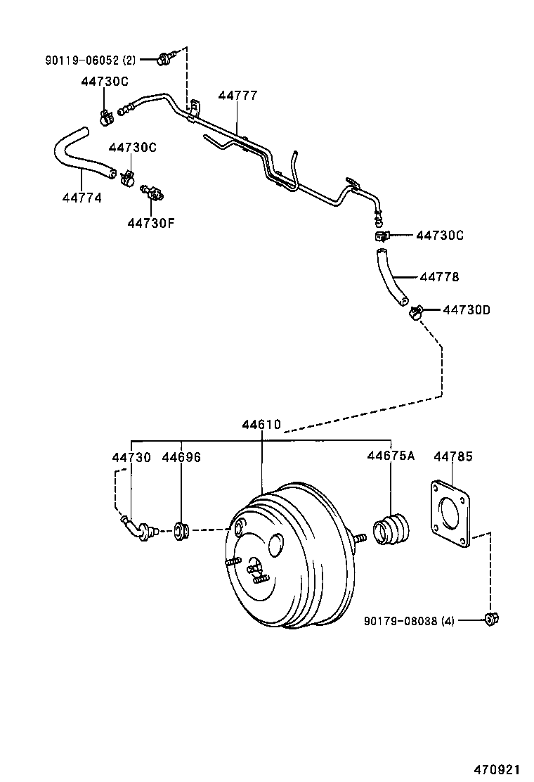 44610-05110 BOOSTER ASSY, BRAKE product image