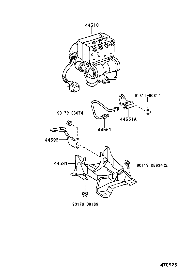 44590-12030 BRACKET, BRAKE ACTUATOR, NO.1 product image