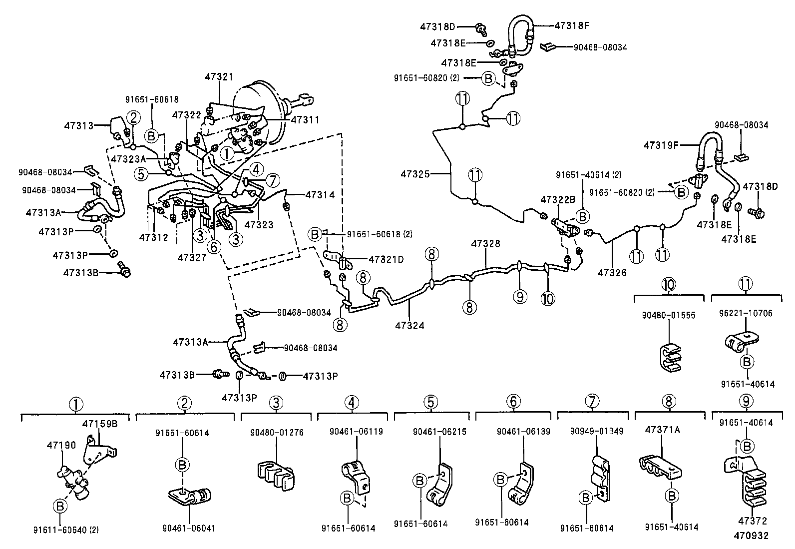 44545-42020 HOLDER, BRAKE ACTUATOR BOLT product image