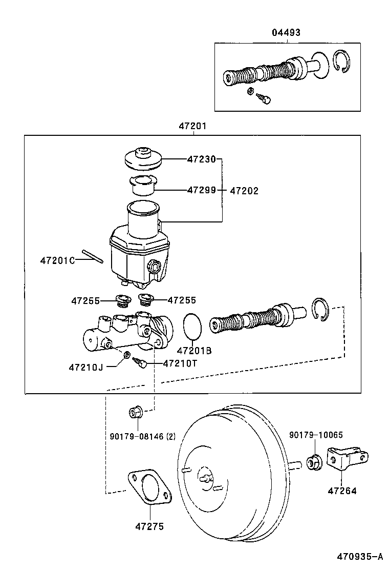 04493-20300 CYLINDER KIT, BRAKE MASTER product image