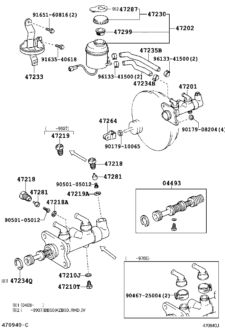 47201-36432 CYLINDER SUB-ASSY, BRAKE MASTER product image