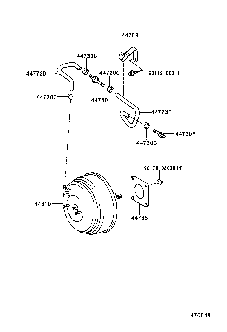 44610-33500 BOOSTER ASSY, BRAKE product image