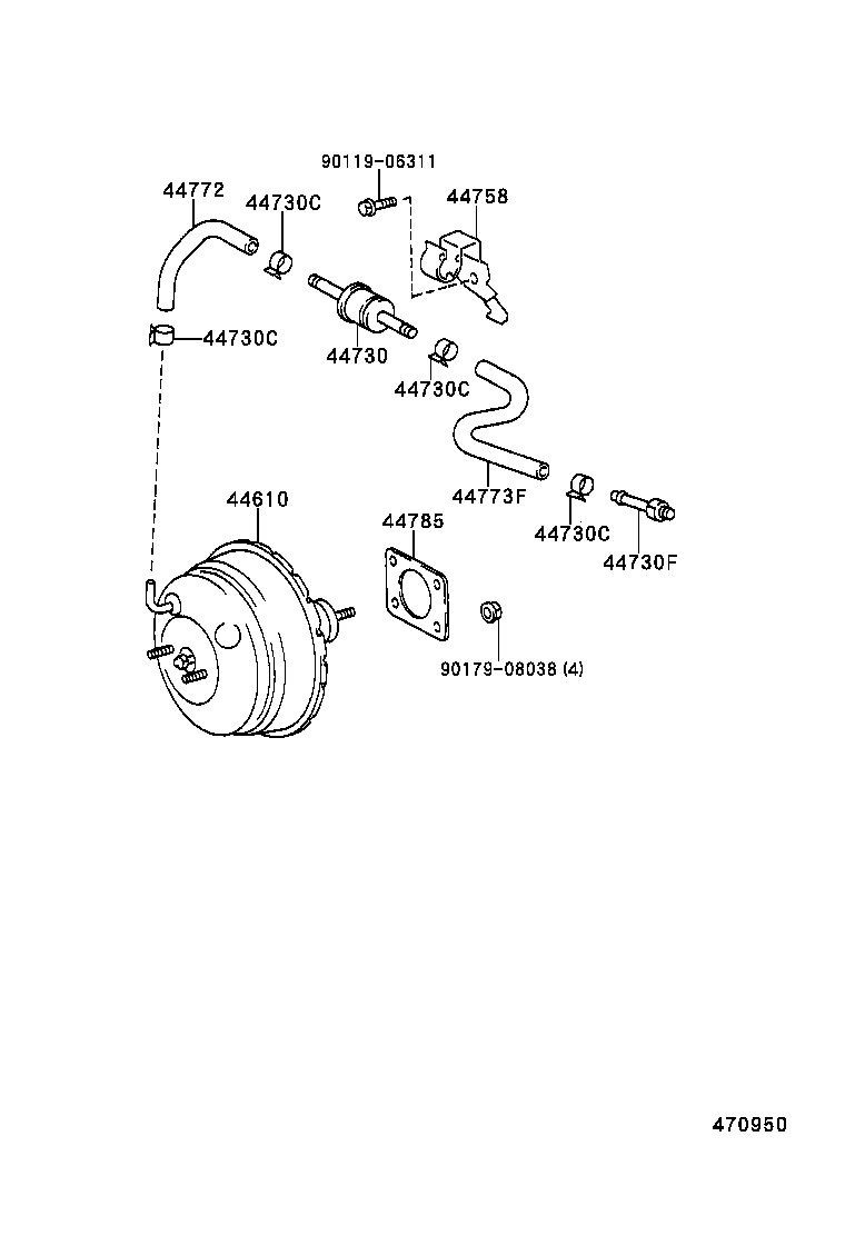 44610-33500 BOOSTER ASSY, BRAKE product image