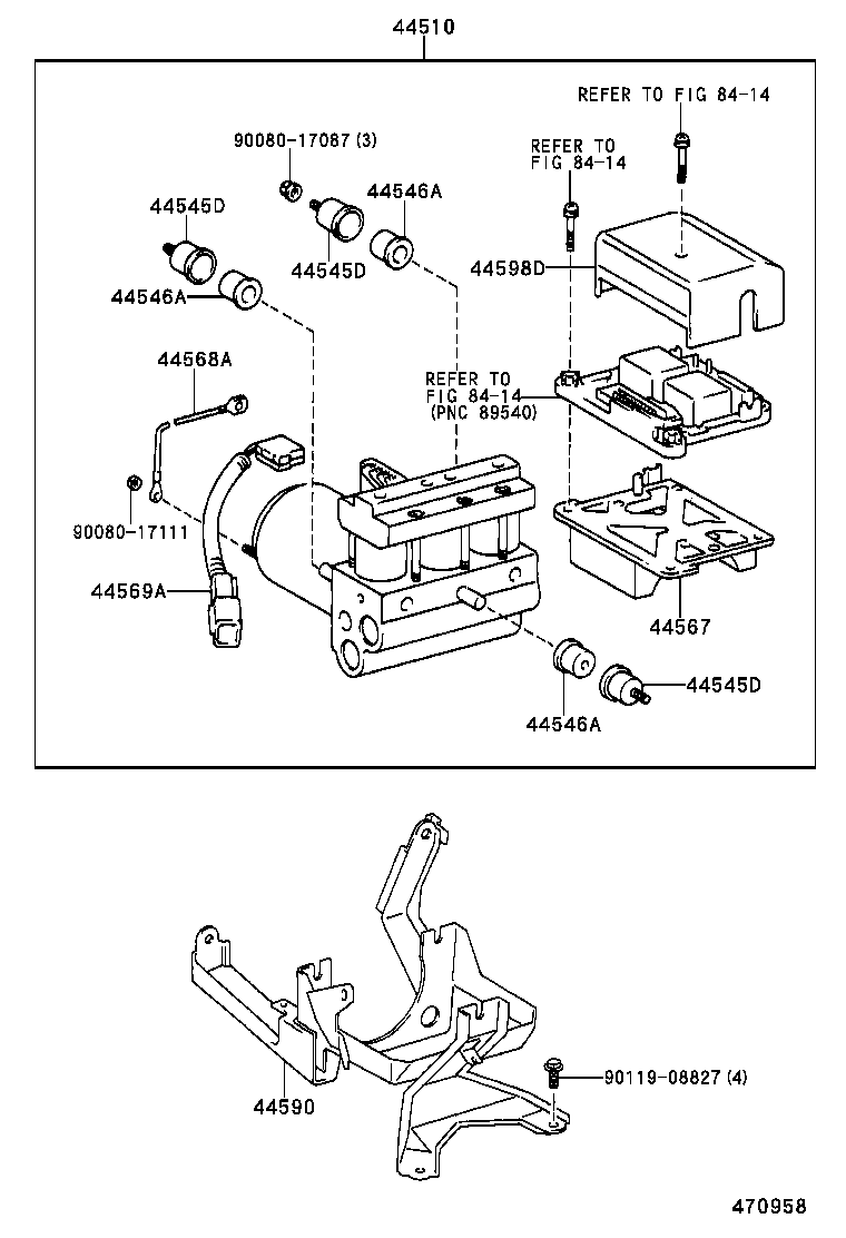 44590-06020 BRACKET ASSY, BRAKE ACTUATOR product image