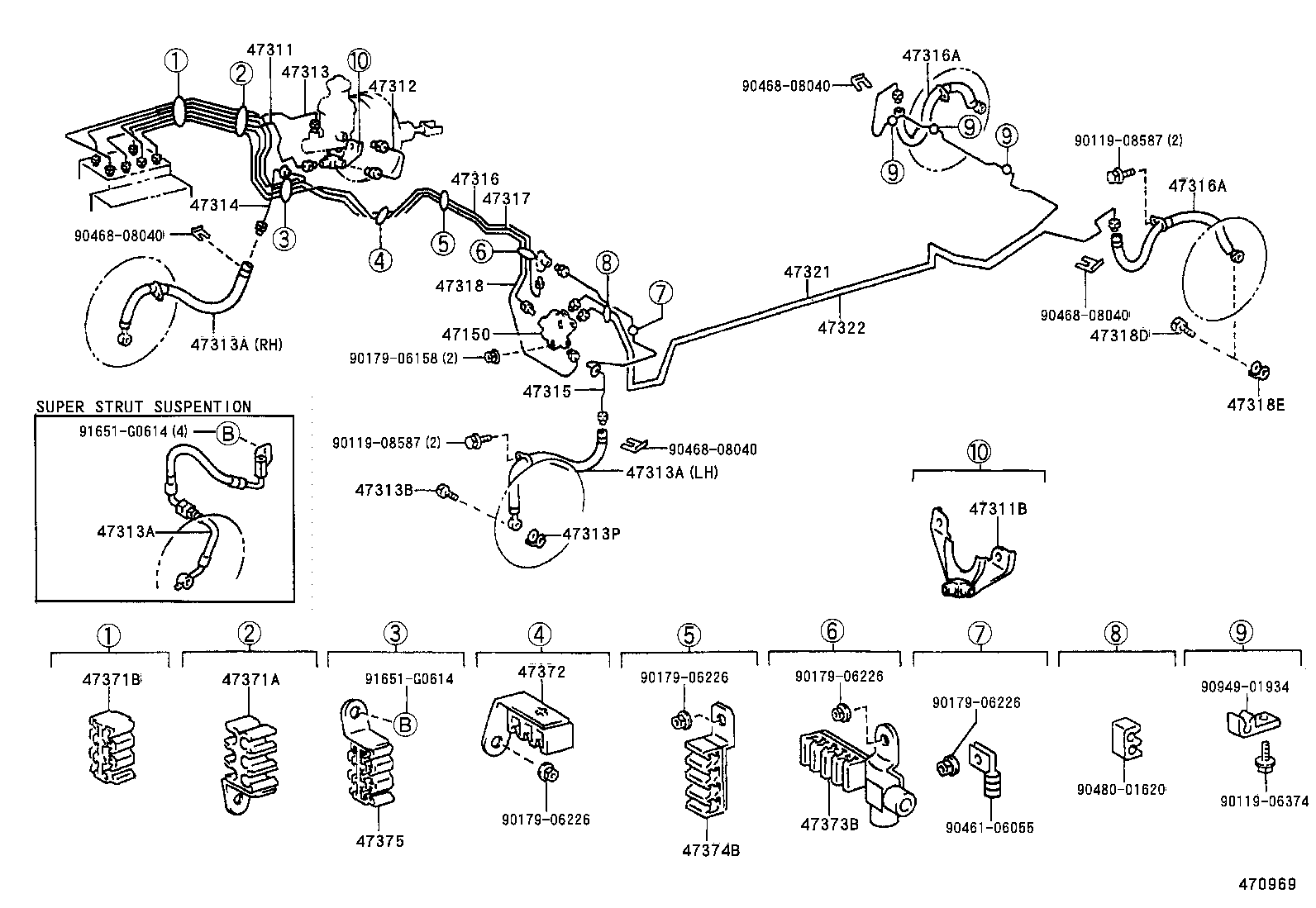 47311-2B210 TUBE, FRONT BRAKE, NO.1 product image