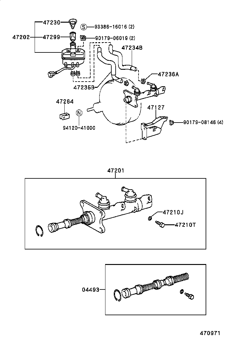 55175-27010 SUPPORT SUB-ASSY, BRAKE MASTER CYLINDER product image
