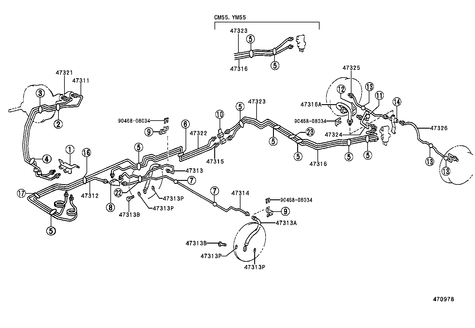 47311-27240 TUBE, FRONT BRAKE, NO.1 product image