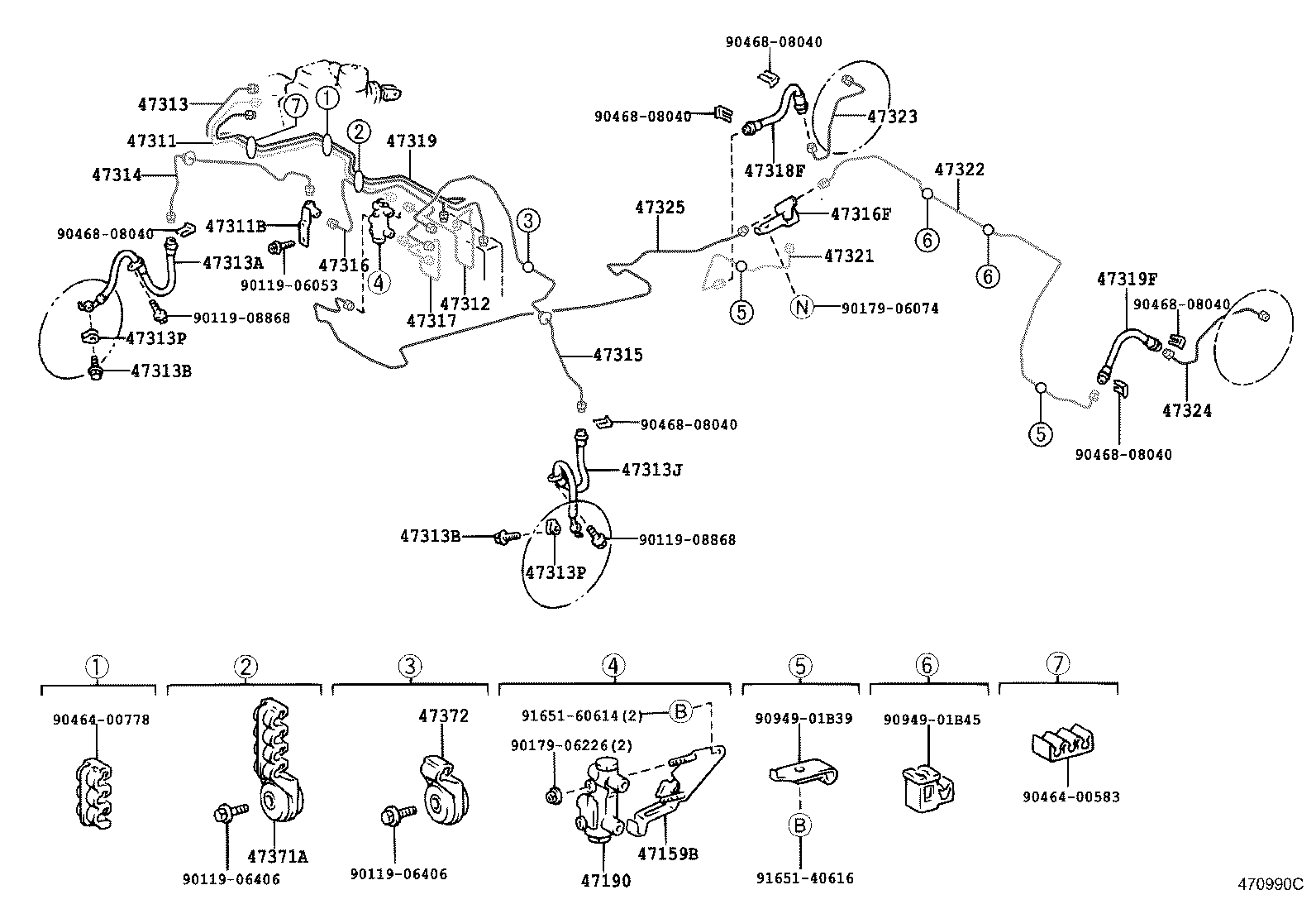 44590-47010 BRACKET ASSY, BRAKE ACTUATOR product image
