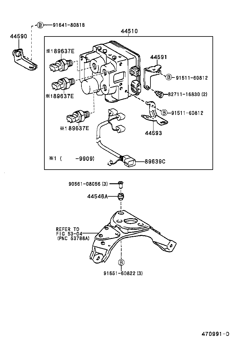 44590-47010 BRACKET ASSY, BRAKE ACTUATOR product image